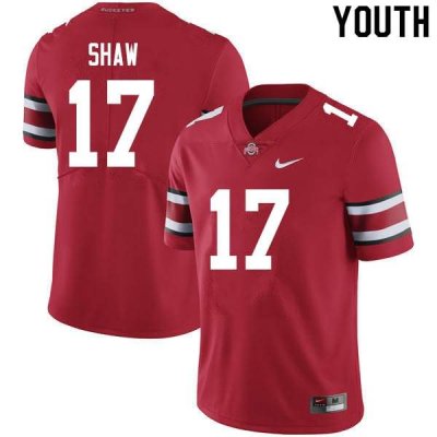 Youth Ohio State Buckeyes #17 Bryson Shaw Scarlet Nike NCAA College Football Jersey Trade QED3544WS